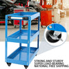 Tool Storage Heavy Duty Durable Garage Trolley 3 Tier Wheel Cart Shelf Workshop