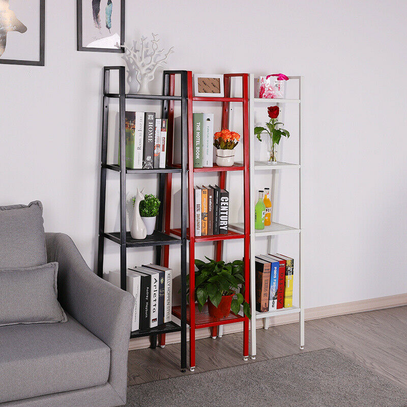 Metal Ladder Storage Shelve Unit Corner Plant Display Rack Book Stand Bath Shelf