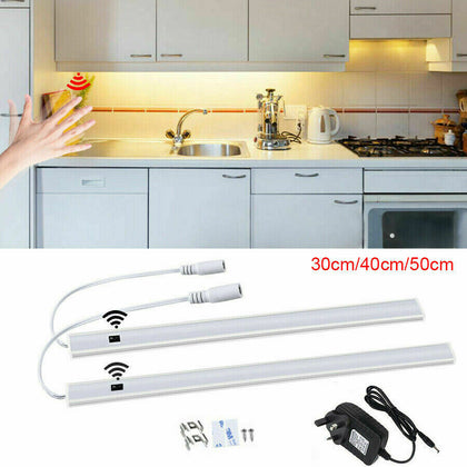 12V LED Under Cabinet Light Hand Motion Sensor Kitchen Cupboard Bar Strip Lamp