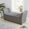 Window Storage Seat Bench Stool Ottoman Deep Button Detail Lift Up Lid