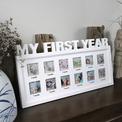 My First Year Photo Picture Frame Baby Birthday Gift Anniversary Gifts