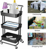 Utility Rolling Storage Cart Rolling Trolley Organizer Coffee Bar Cart Service