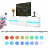 Modern TV Unit Cabinet TV Stand Sideboard - White High Gloss Front LED Lights