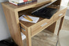 Contemporary Oak Regis Hallway 2 Drawer Extending Console Study Desk