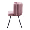 Modern Home Dining Chairs Soft Velvet Petal Backrest Dresser Chair Grey / Pink