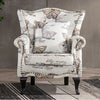 Chesterfield Button Wingback Fabric Armchair Studs Chair Orthopedic Luxury Seat