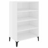 Modern Side Cabinet Open Shelf High Gloss Storage Cupboard Small Sideboard Unit