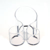 Makeup Brush Holder Clear Acrylic 3 Cylindrical Holder Brush Makeup Cosmetic