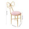 2x Vintage Bedroom Dressing Table Stool Velvet Leather Vanity Chair w/Metal Legs