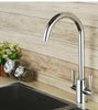 Modern Kitchen Sink Mixer Taps Swivel Spout Dual Lever Tap Mono Chrome Faucet