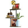 Heavy Duty Floating Wall Mounted Shelf MDF Corner Unit Rack Strong Metal Frame