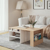 Modern Coffee Table Adjustable Tea Table w/Storage Living Room Home Office Oak