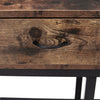 Industrial Bedside Table Cabinet Storage Drawer Rustic Wood Metal Side End Table