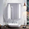 LED Bathroom Mirror Cabinet With Shaver Socket Storage Infrared Sensor 600x700mm