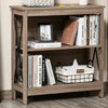 Small Industrial Bookcase Slim Console Table Vintage Storage Shelf Display Unit