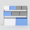 Childrens Storage Shelf Kids Bookshelf Rack w/ 9 Toy Organizer Boxes Playroom