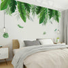 Summer Green Leaf Wall Sticker Background Living Room Art Home Decals DIY UK