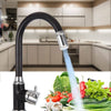 Swivel Spout Kitchen Sink Mixer Taps LED Colors Hand Spray Faucet Pull Out