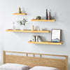 4PCS Wooden Wall Mounted Floating Shelf Kit Anti-drop Display Unit Home Shelf