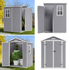 Large Outdoor Plastic Garden Tools Storage Shed Bike Shed Lockable 6x4.4ft/5x4ft