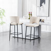 LILY VELVET BREAKFAST BAR STOOL PADDED SEAT METAL LEGS KITCHEN BAR