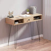 Industrial Style Desk with Drawers Slim Space Saving Console Table Dressing Unit