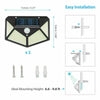 4X 100LED Solar Power PIR Motion Sensor Wall Lights Outdoor Garden Security Lamp