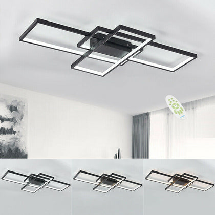 Contemporary LED Ceiling Light Rectangle Pendant Lamp Living Room Bedroom Light