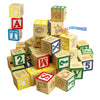 30 Wooden ABC & 123 Building Blocks Kids Alphabet Letters Numbers Bricks Toy Set
