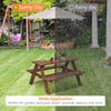 3 in 1 Kids Picnic Table Children Outdoor Activity Table W/ Removable Umbrella