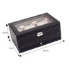Watch Case Storage Box 12 Grids Jewelry Display Collection Holder Father's Day
