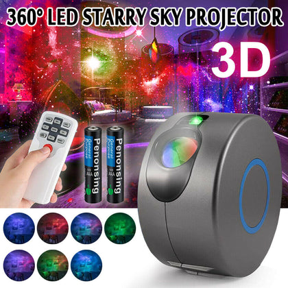 Galaxy Starry Night Light Sky Star Laser Projector Ocean Wave LED Lamp Remote UK