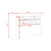 100cm Modern TV Unit Cabinet Stand Sideboard White High Gloss Front & Matt Body