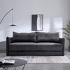 Modern 3 Seater Sofa Bed Click Clack Couch Pull Out Sleeper Settee Sofabed Grey