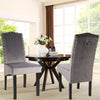 2/4pcs Vintage High Back Knocker Ring Dining Chairs Velvet Padded Dinner Seat