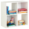 White 4 Cube Modular Square Storage/Shelving 2 Tier Shelf Display Unit