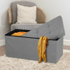 Home Folding Ottoman Storage Box Bench Pouffe Seat Stool Chair Footstool Storage