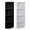 White Black 4 Tier Tall Corner Shelf/Shelving Unit Display Stand Home Office DIY