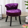 Crushed Velvet Upholstery Dressing Table Chair Vanity Stool Studded Piano Seat