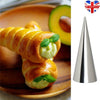 12Pcs Stainless Steel Pastry Cream Horn Cone Shape Bread Cake Mould Baking UK