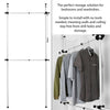 Telescopic Wardrobe Organiser Hanging Rail Clothes Rack Adjustable Storage