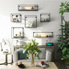 Wall Mounted Metal Wall Shelf Decorative Floating Shelves Bookshelf Record Hoder