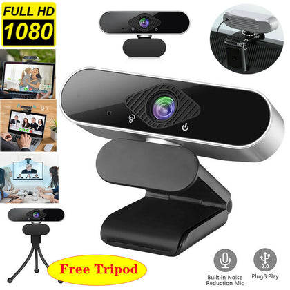 1080P Webcam Auto Focus Web Camera With Microphone for Video Calling Conference