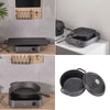 Cast Iron Skillet Frying Pan Pancake Griddle BBQ Premium Quality Multi-Choice UK