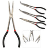 3Pcs Long Nose Pliers Set Straight Bent Tip Garage Hand Tool 11 inch 280mm UK