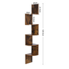 Floating Corner Shelf Wall Mounted Bookshelf Storage Display Unit 5 Tier UK