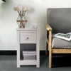 Bedside Table Cabinet Nightstand Wooden End Table 1 Drawer & 1 Shelf Lamp Stand