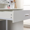 Dressing Table Make-Up Desk w/ Sliding Mirror Drawers Vanity Stool Set Bedroom