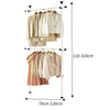 Telescopic Wardrobe Closet Organizer Clothes Hanging Rail Movable Garment Rack