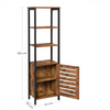Rustic Tall Cabinet Industrial Shelving Unit Vintage Display Cupboard Bookcase